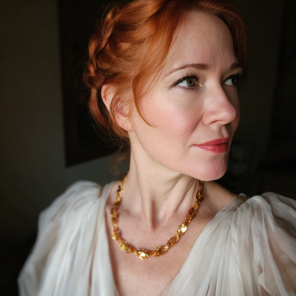 Una mujer con un vestido blanco | Fuente: Midjourney