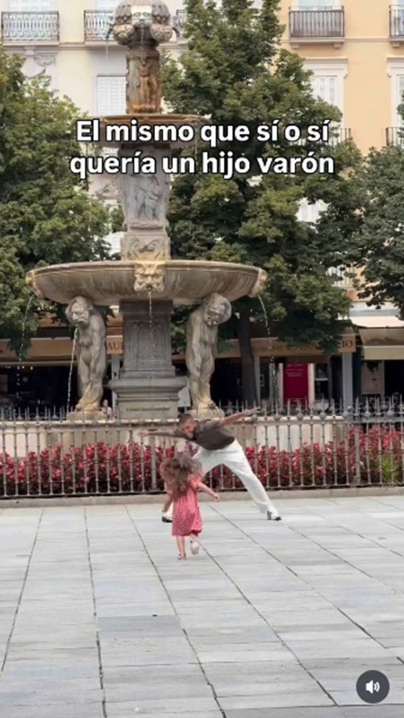 Melody Luz captó a Alex Caniggia compartiendo un tierno momento junto a su hija Venezia en una plaza italiana | Fuente: Instagram Stories/melodyluz