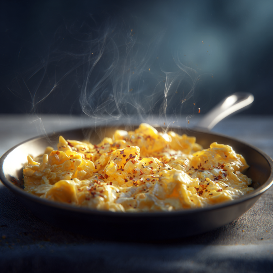 Huevos revueltos | Fuente: Midjourney