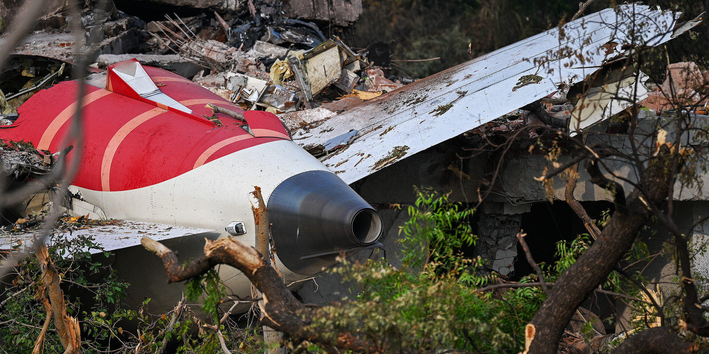 Fuselaje del avión siniestrado. | Foto: Getty Images