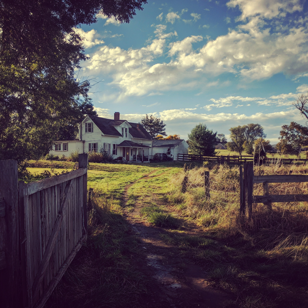 El exterior de una granja | Fuente: Midjourney