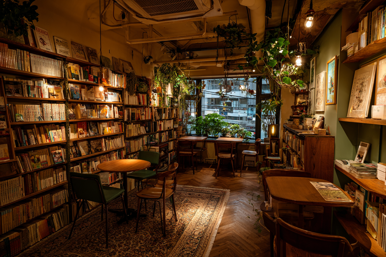 Un café librería | Fuente: Midjourney