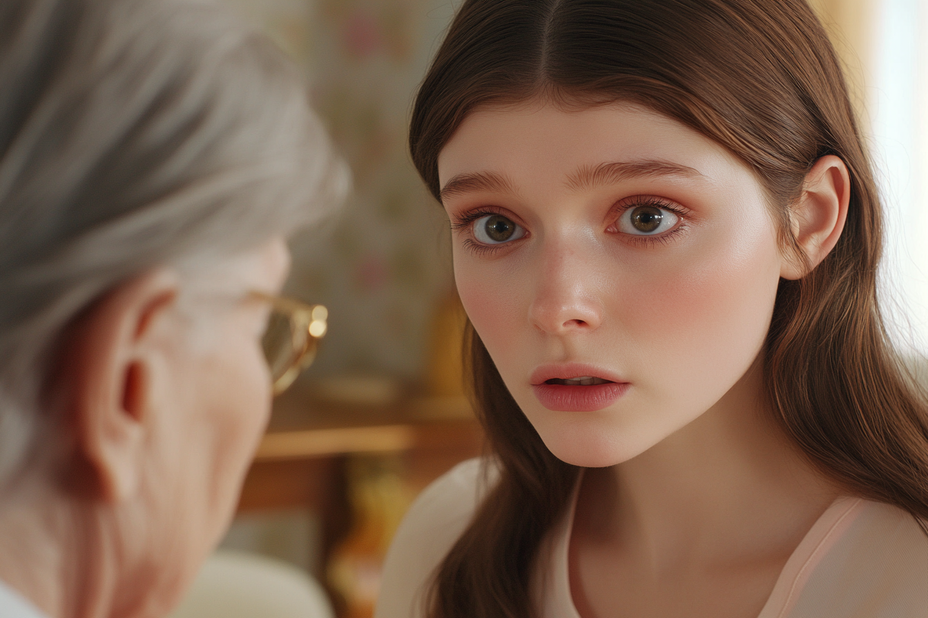 Una mujer hablando con su suegra | Fuente: Midjourney