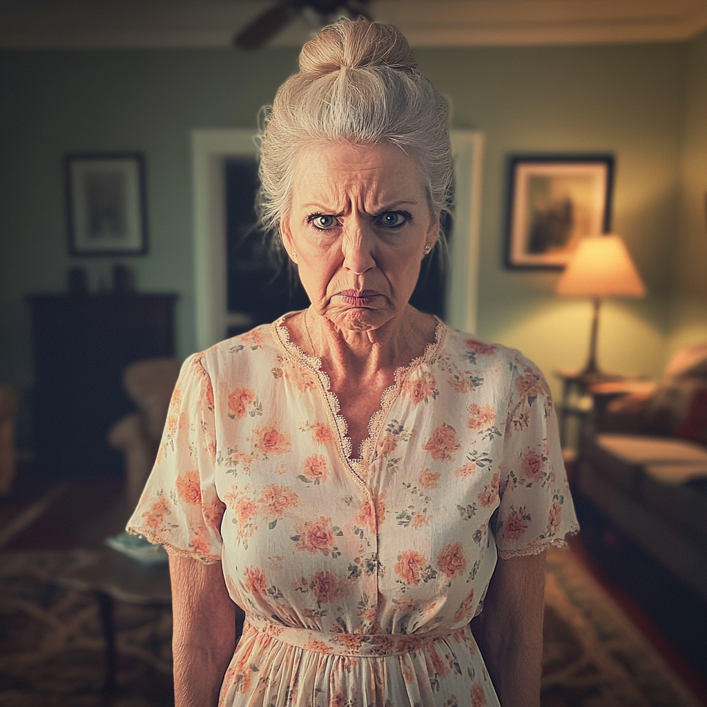 Una mujer mayor disgustada | Fuente: Midjourney