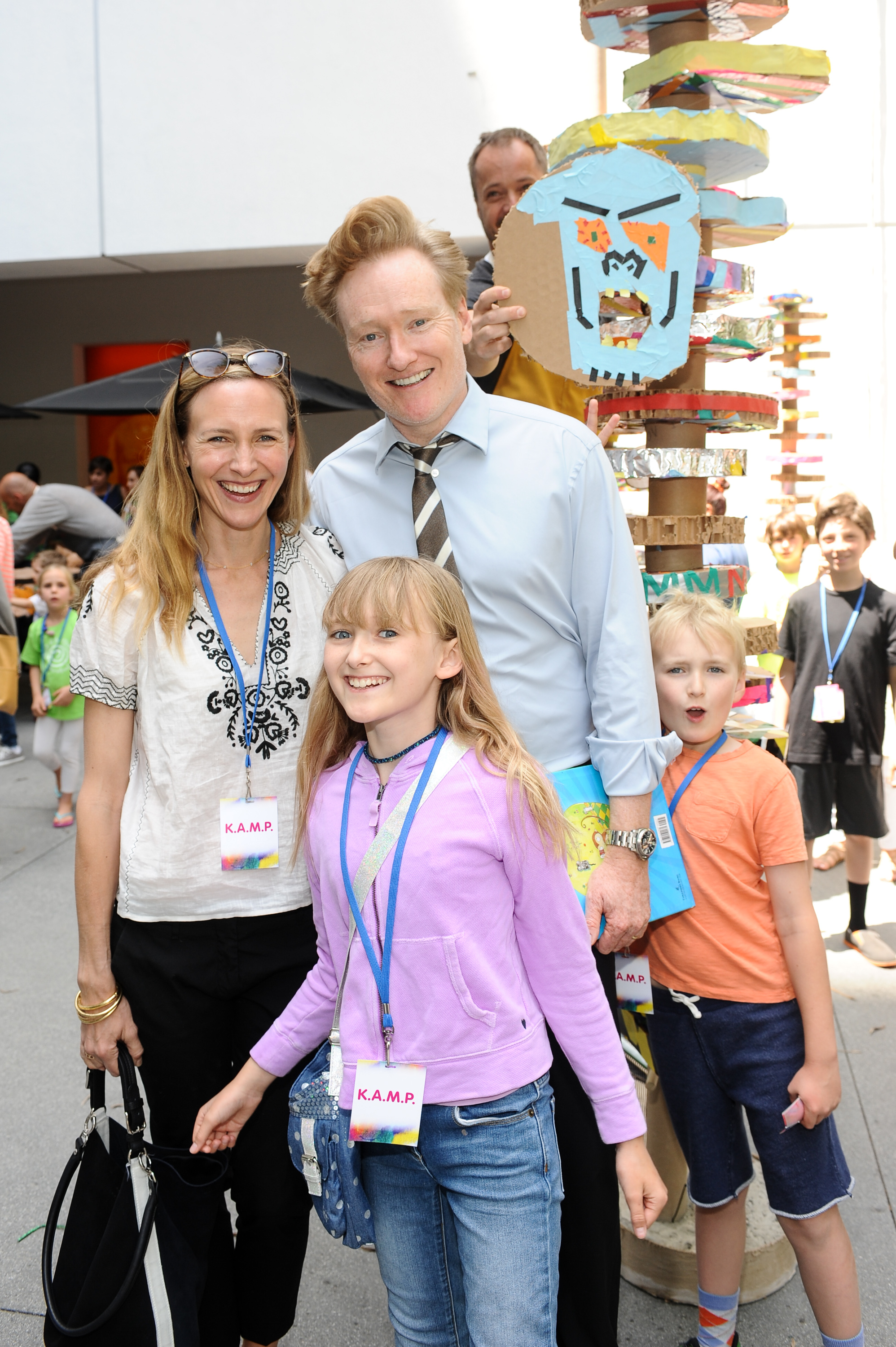 Liza, Neve, Conan y Beckett O'Brien asisten al Hammer Museum K.A.M.P. (Kids' Art Museum Project) el 18 de mayo de 2014, en Los Ángeles, California. | Fuente: Getty Images