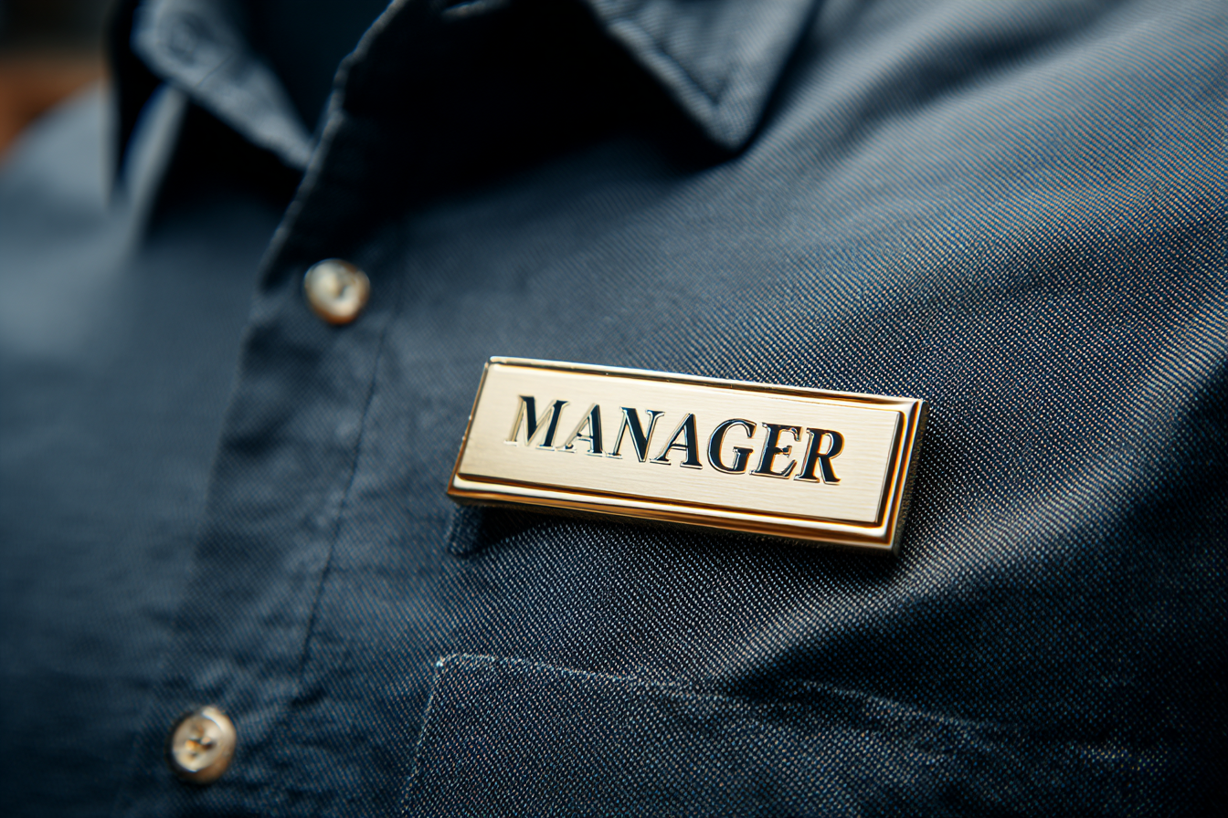 Una etiqueta de director | Fuente: Midjourney