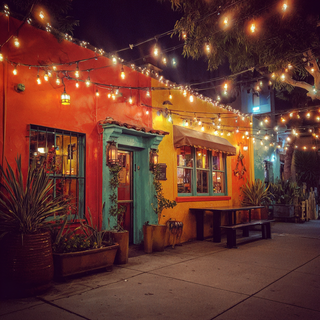 El exterior de un restaurante | Fuente: Midjourney