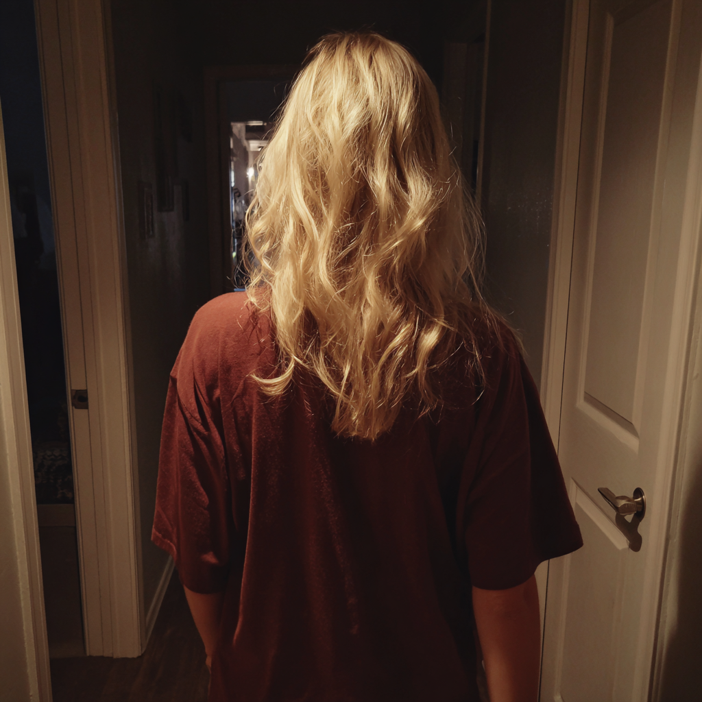 Una mujer caminando por un pasillo | Fuente: Midjourney