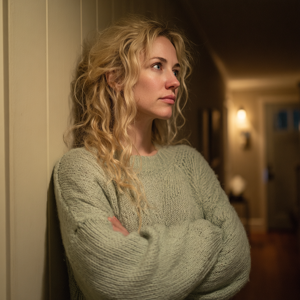 Una mujer de pie con los brazos cruzados | Fuente: Midjourney