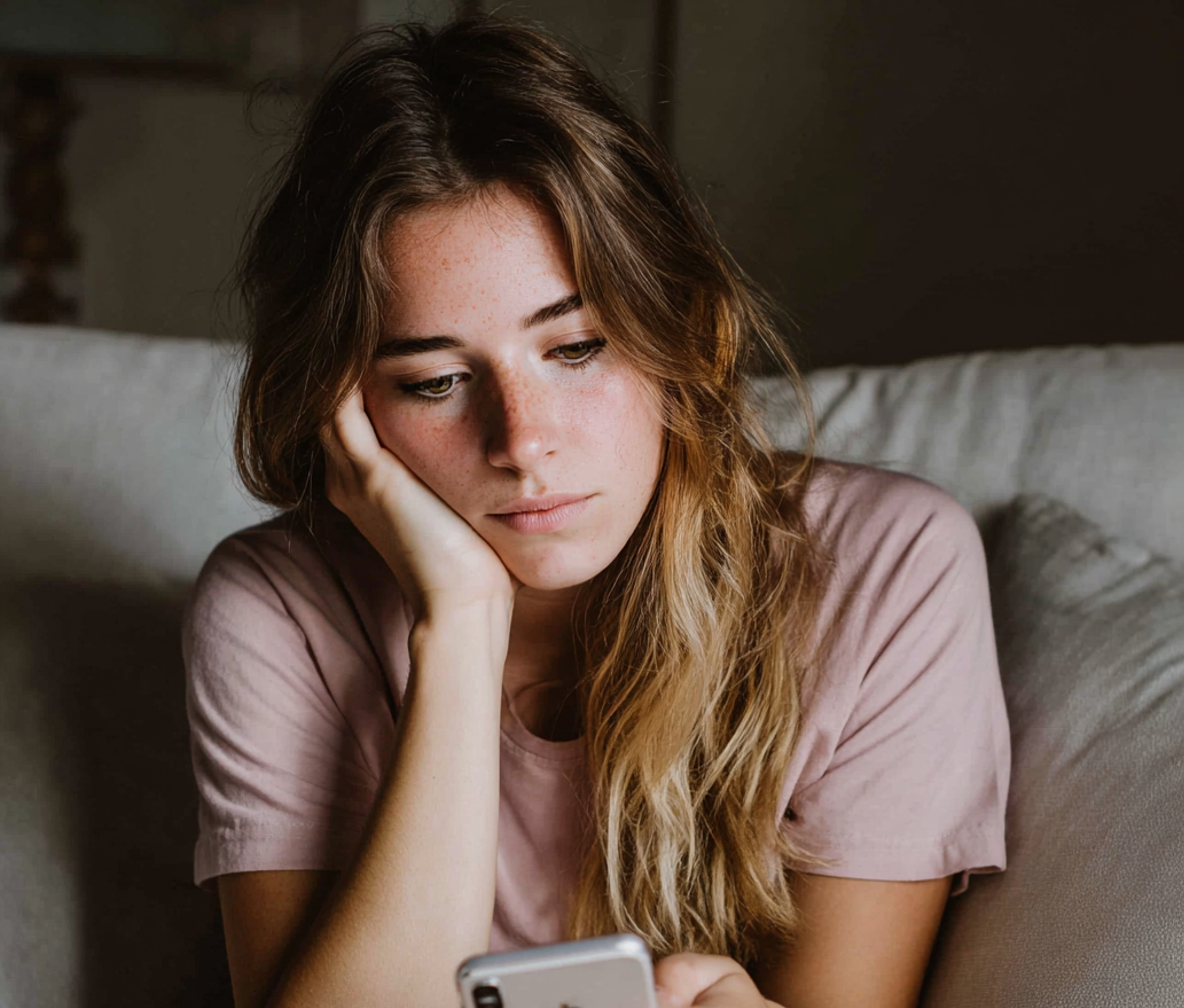 Una mujer utilizando su teléfono móvil | Fuente: Midjourney