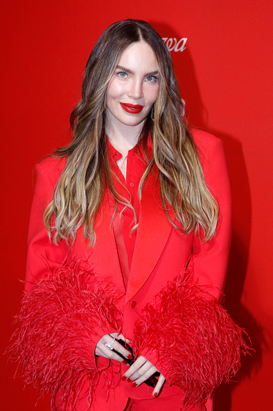 Belinda posa para una foto en la alfombra roja de 'El Hombre del Año 2025' de la revista GQ, en el Antiguo Hotel Reforma, el 1 de noviembre de 2025 en Ciudad de México, México | Fuente: Getty Images