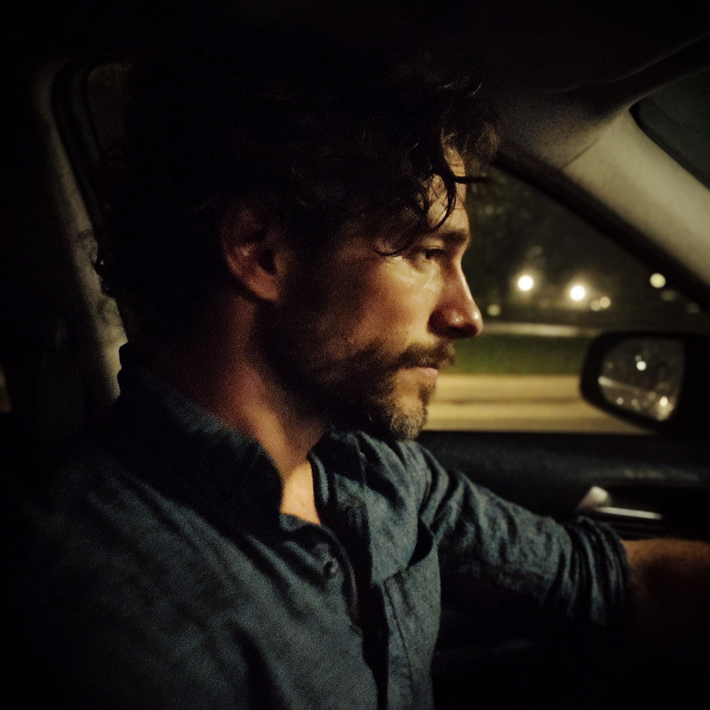 Un hombre conduciendo un automóvil | Fuente: Midjourney