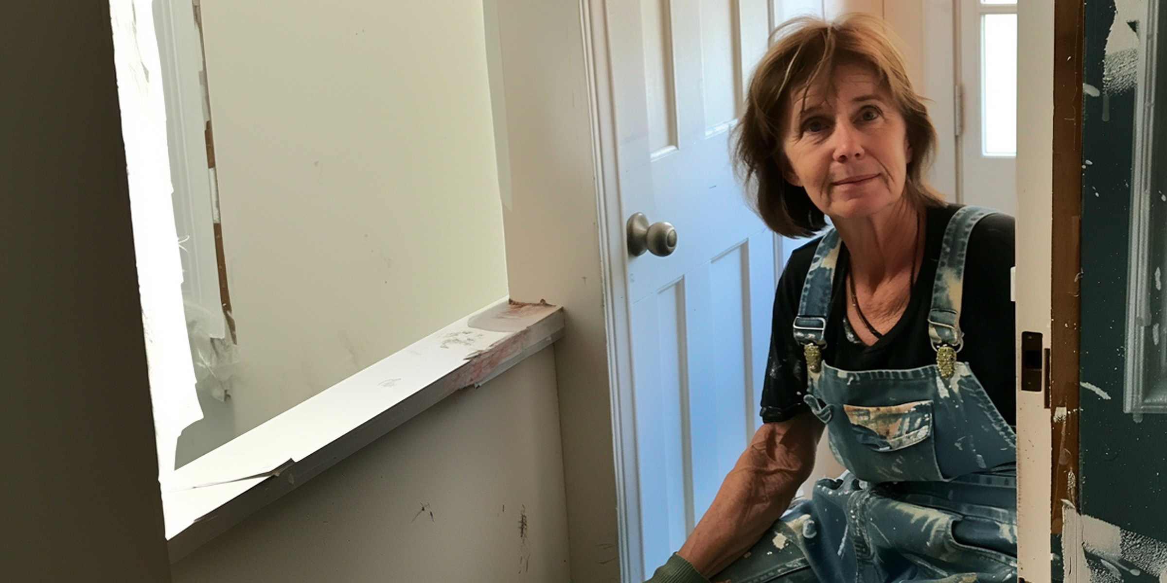 Una mujer de unos 50 años con la ropa manchada de pintura | Fuente: AmoMama