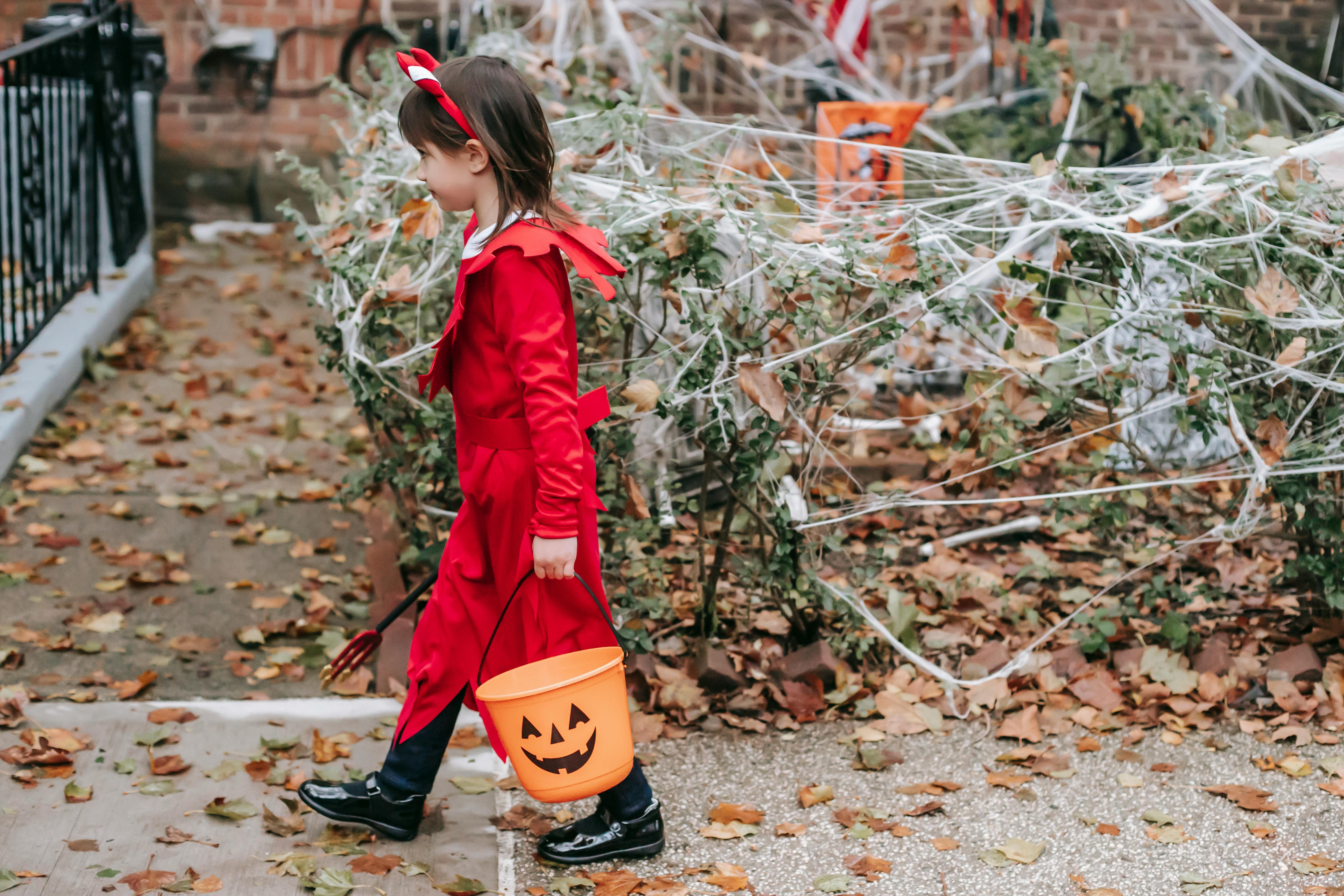 Una niña con su disfraz de Halloween | Fuente: Pexels