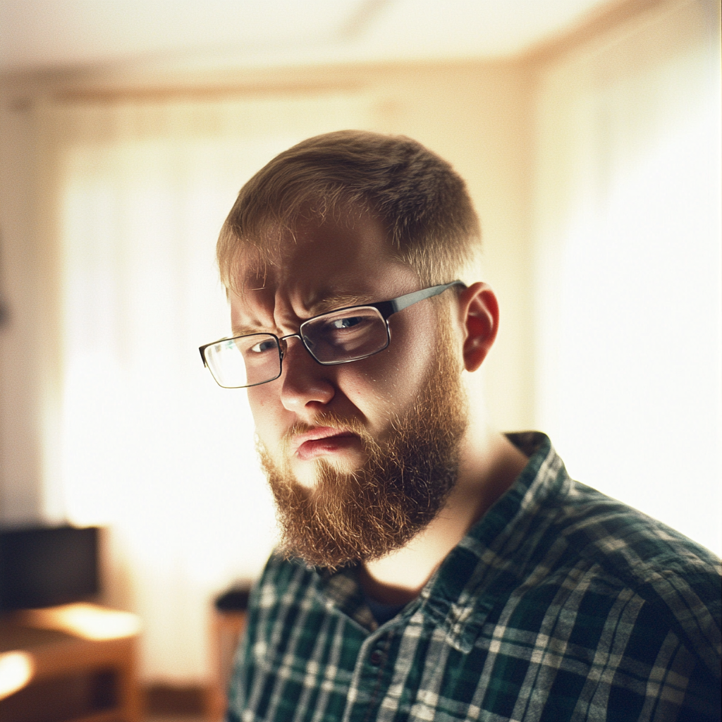 Un hombre de pie en su casa | Fuente: Midjourney