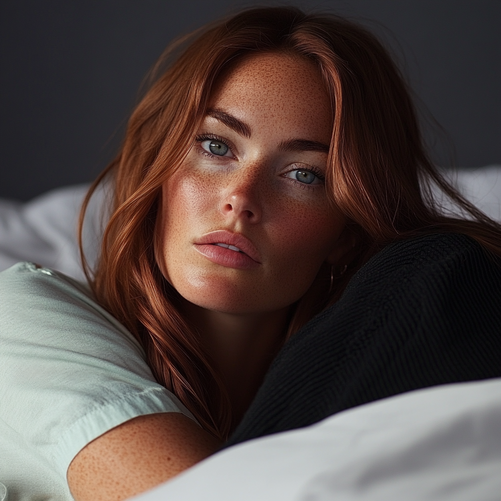 Una mujer en la cama | Fuente: Midjourney