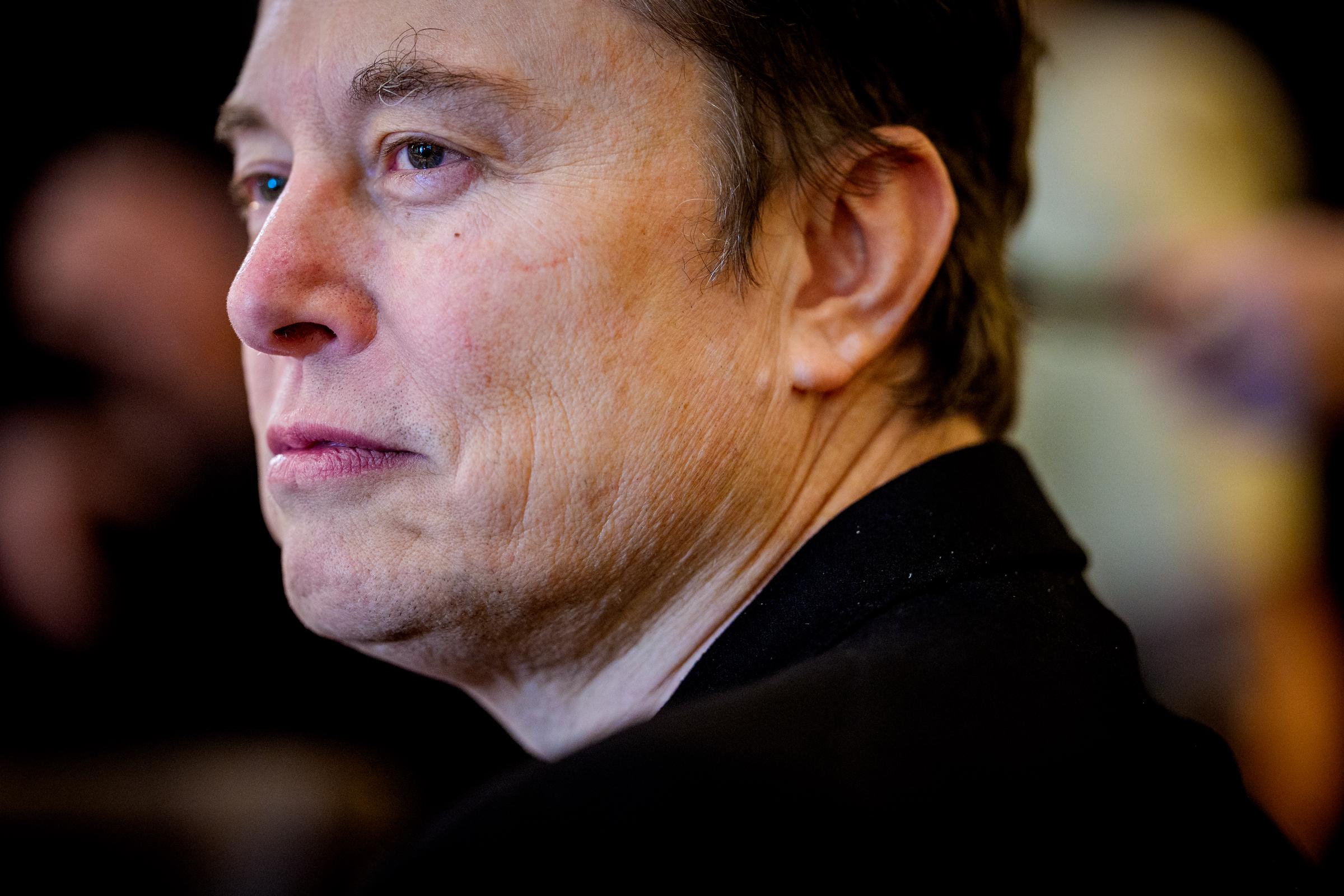 Elon Musk observa durante una reunión del gabinete | Fuente: Getty Images