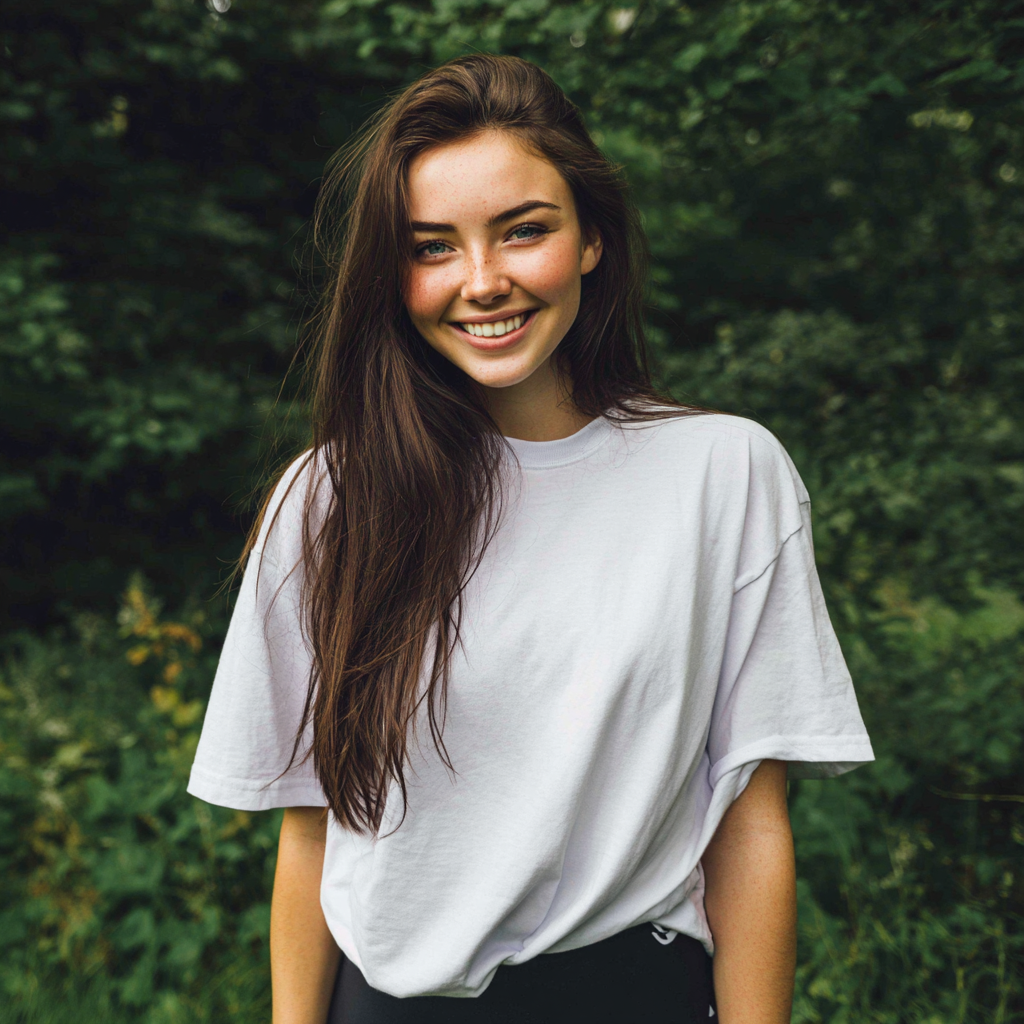 Una adolescente feliz | Fuente: Midjourney