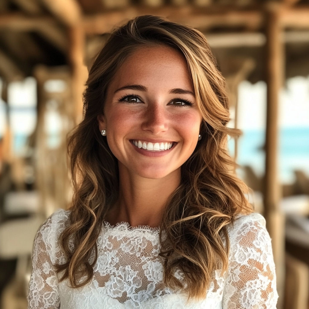 Una novia sonriente | Fuente: Midjourney