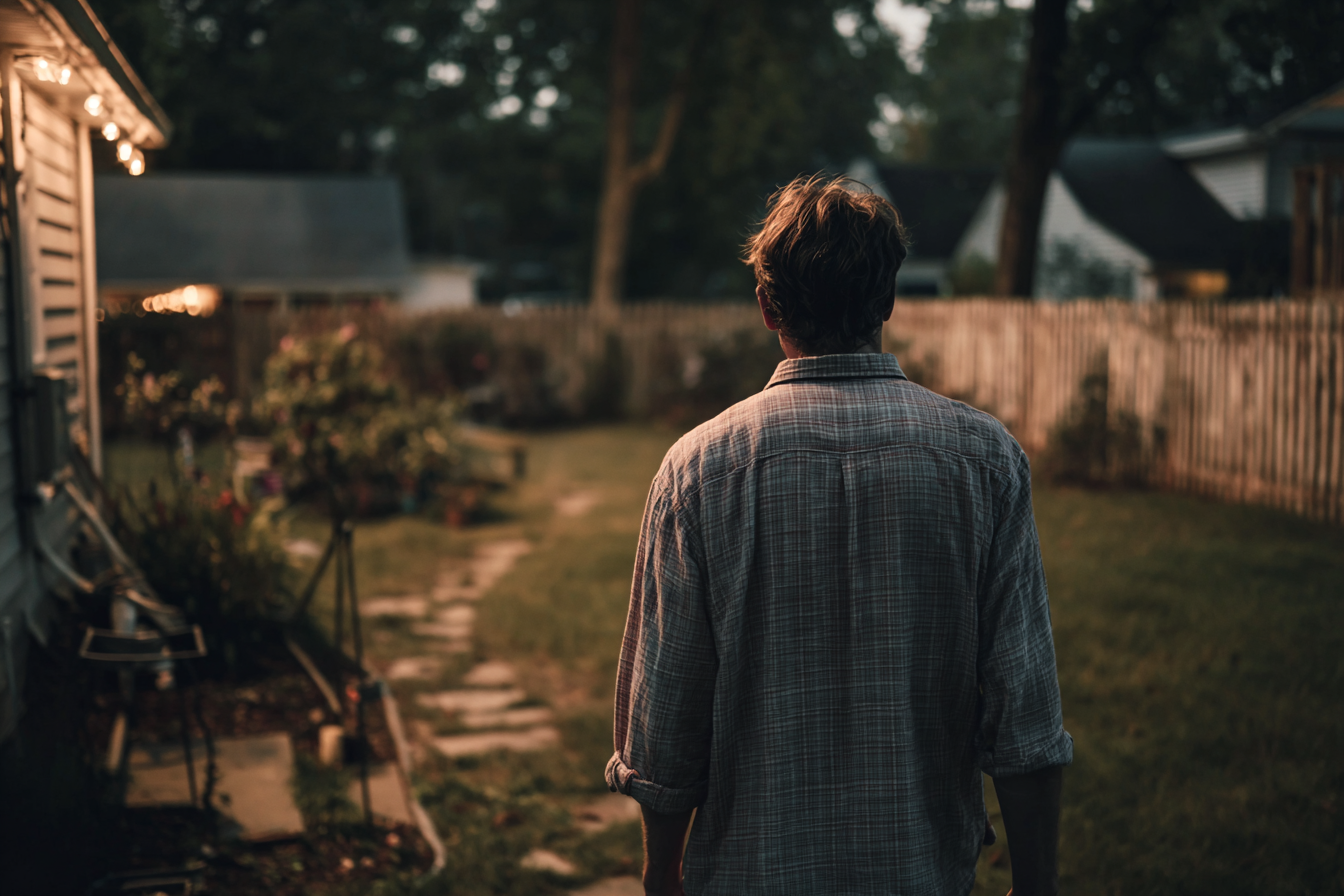 Un hombre alejándose | Fuente: Midjourney
