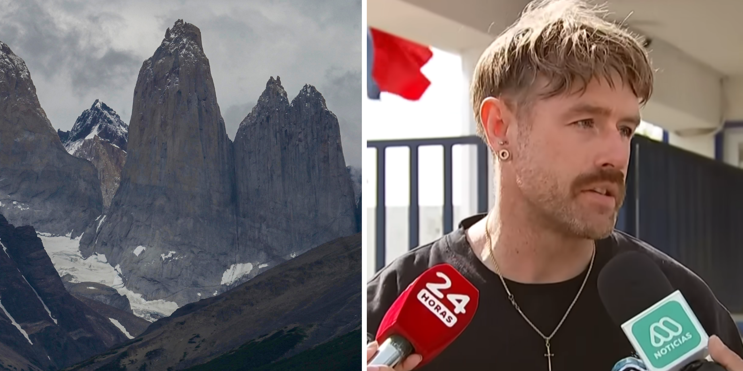 Parque Nacional Torres del Paine en Chile | Christian Aldridge, superviviente de la tragedia en Torres del Paine | Fuente: Getty Images | YouTube/Meganoticias