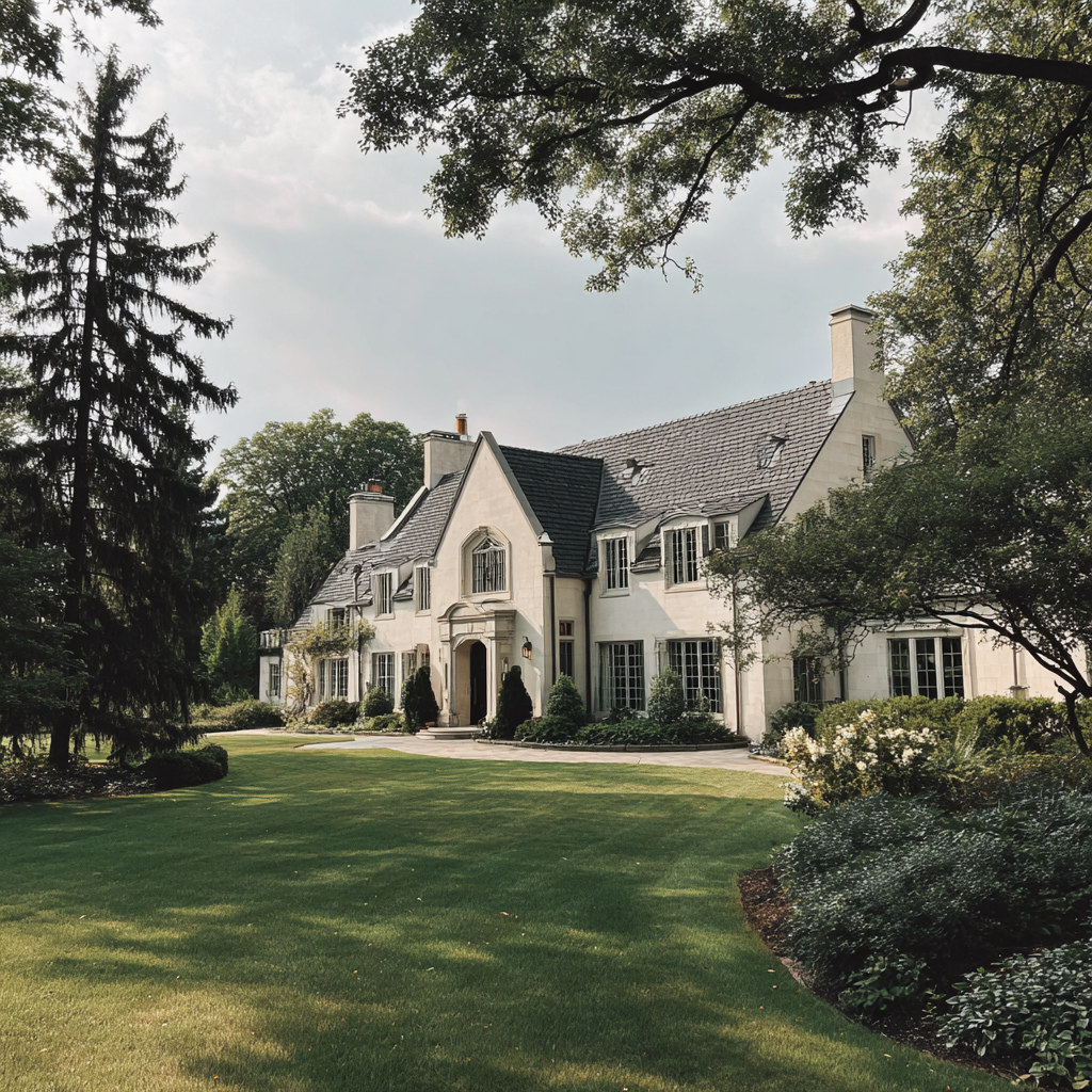 El exterior de una casa | Fuente: Midjourney