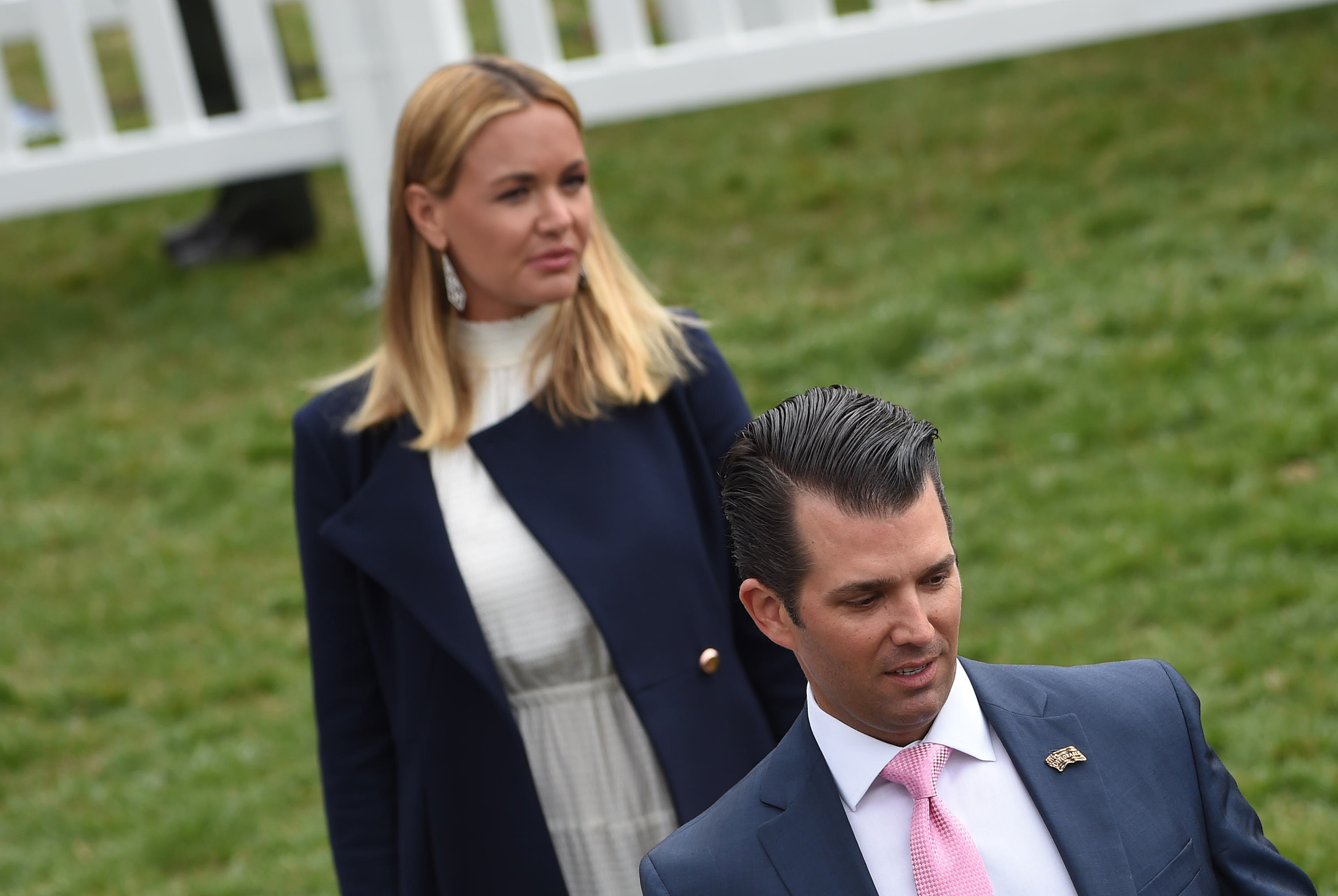 Vanessa y Donald Trump Jr. durante las celebraciones de Pascua en la Casa Blanca en Washington, D.C. el 2 de abril de 2018. | Fuente: Getty Images