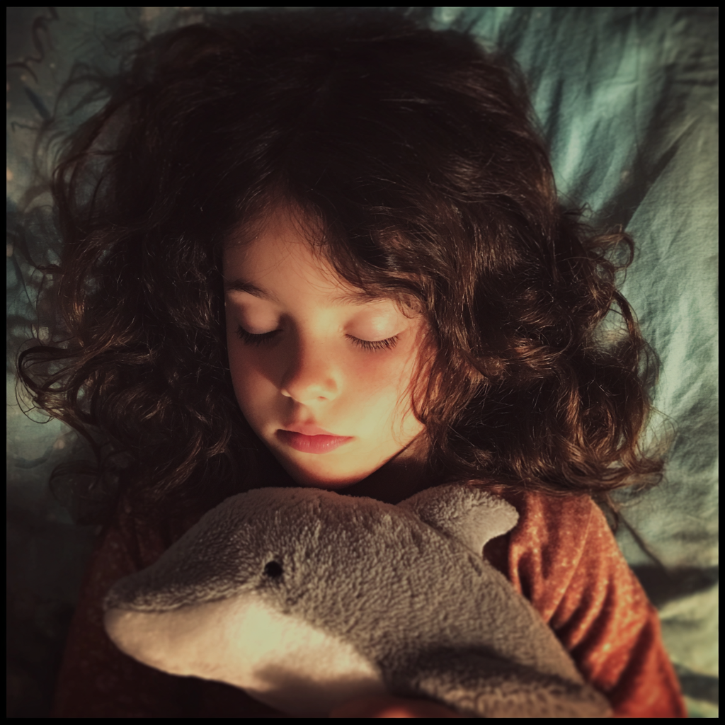 Una niña durmiendo | Fuente: Midjourney