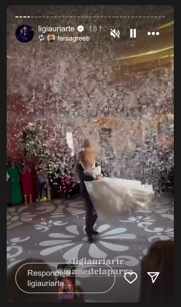 La boda de Mane de la Parra y Ligia Uriarte desde las historias de Instagram de la novia. | Foto: instagram.com/ligiauriarte