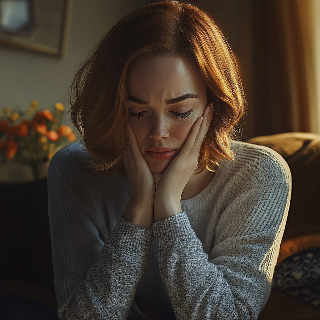 Una joven triste | Fuente: Midjourney