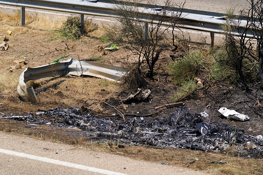 El lugar del accidente el día después del siniestro. | Foto: Getty Images