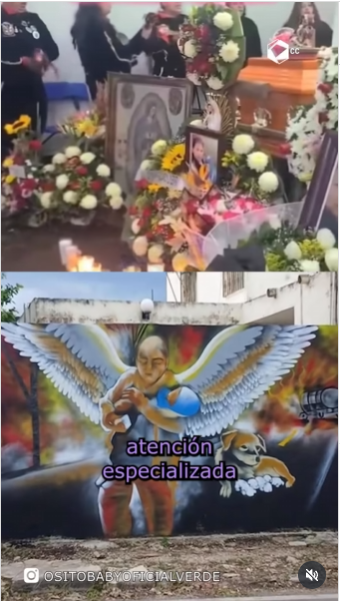 Familiares despiden a Alicia Matías Teodoro | Mural en honor a Alicia Matías Teodoro | Fuente: Instagram/culturacolectiva