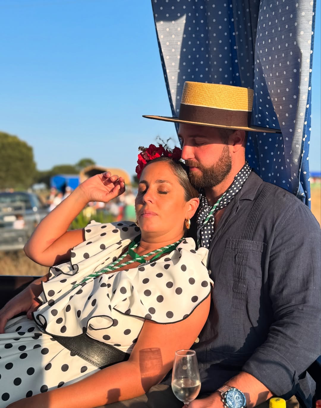 Anabel Pantoja junto a David Rodríguez en El Rocío | Fuente: Instagram/anabelpantoja00