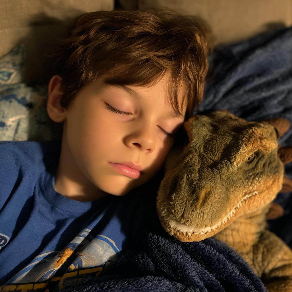 Un niño durmiendo | Fuente: Midjourney