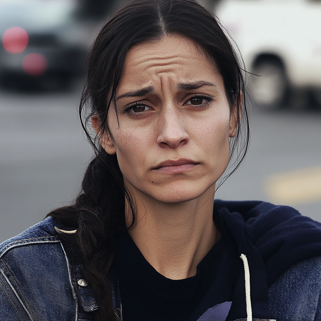 Una mujer triste | Fuente: Midjourney