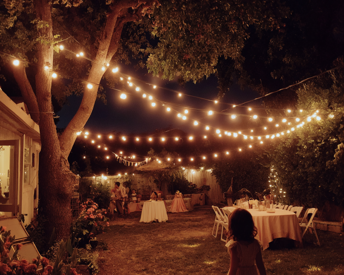 El escenario de la fiesta de cumpleaños de una niña | Fuente: Midjourney