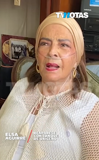 Elsa Aguirre se muestra con oxígeno. | Fuente: Instagram/Revista TVNotas Oficial.