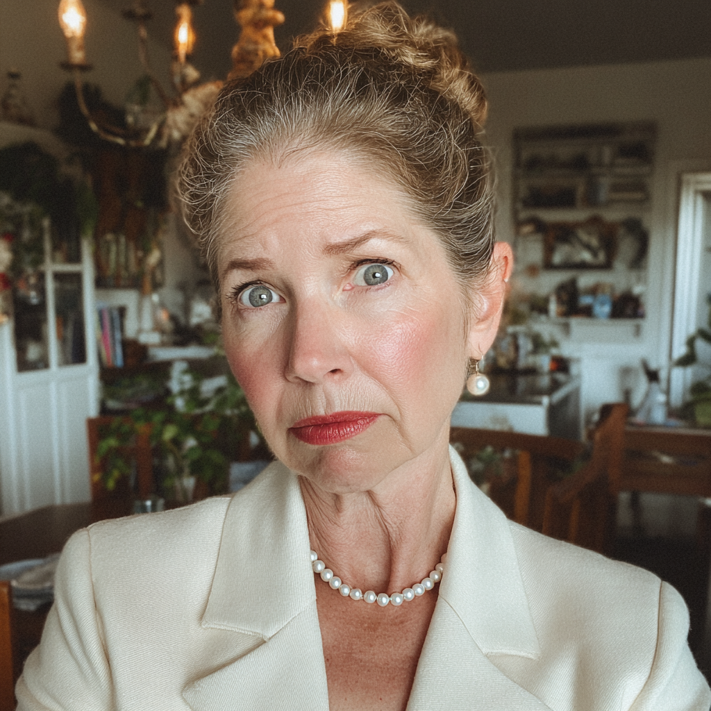 Una mujer mayor conmocionada | Fuente: Midjourney