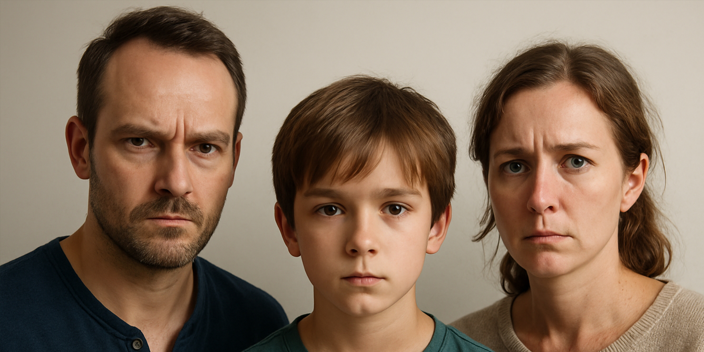 Padres con hijo | Fuente: Sora