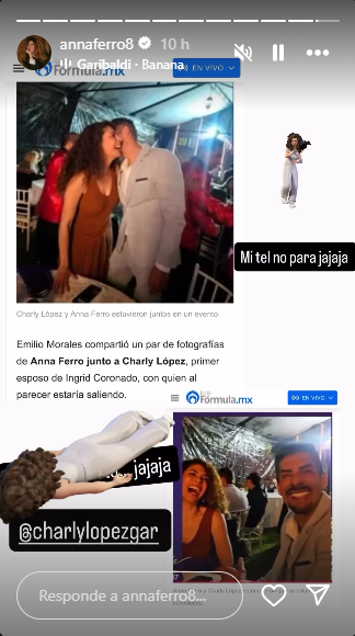 Anna Ferro compartió una historia como reacción a las noticias sobre su romance con Charly López. | Fuente: Instagram/Anna Ferro.