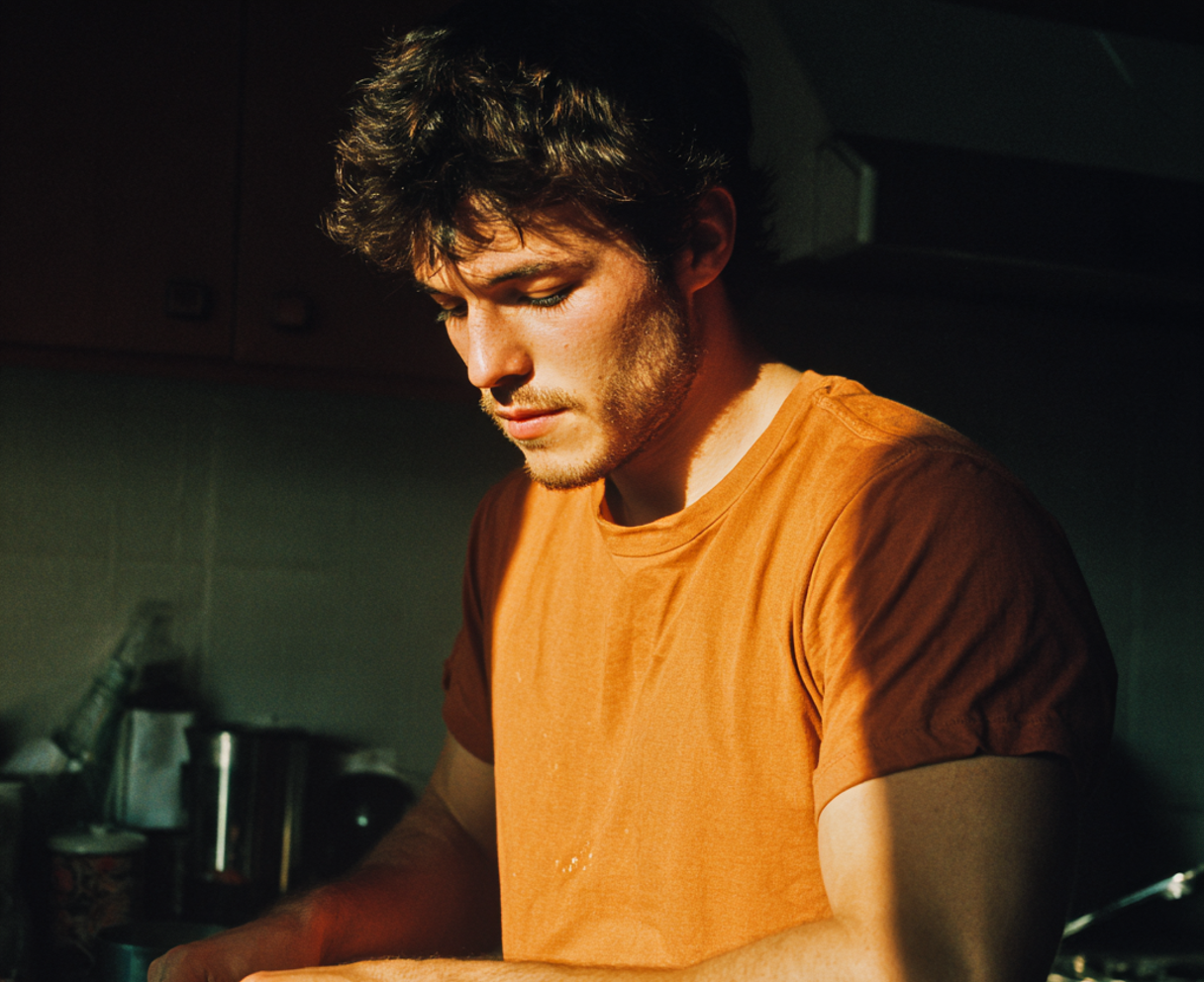 Un hombre ocupado en una cocina | Fuente: Midjourney