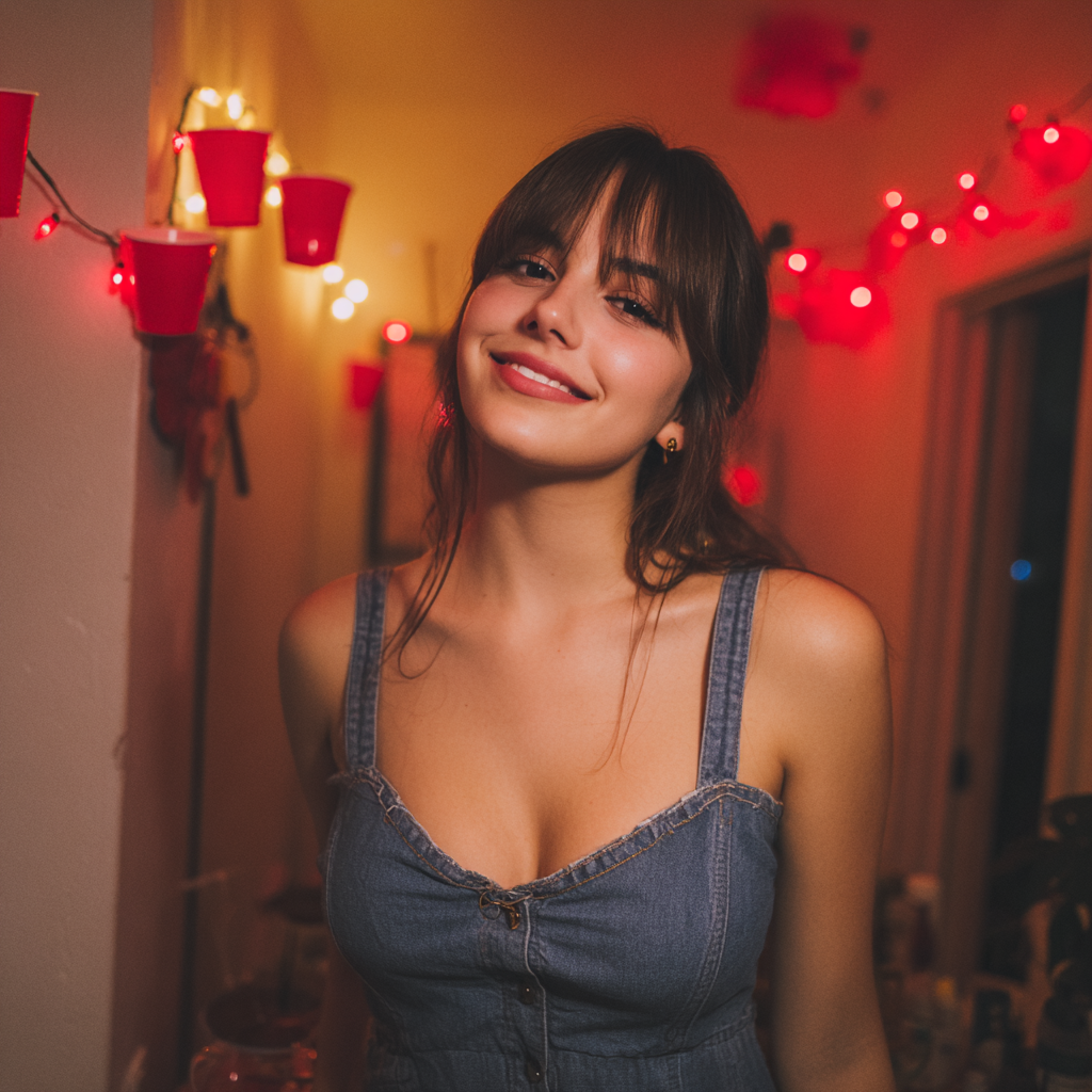 Una joven sonriente | Fuente: Midjourney