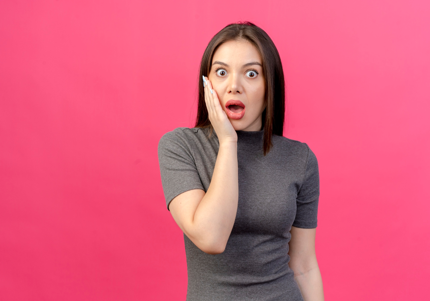 Una mujer sorprendida | Fuente: Freepik