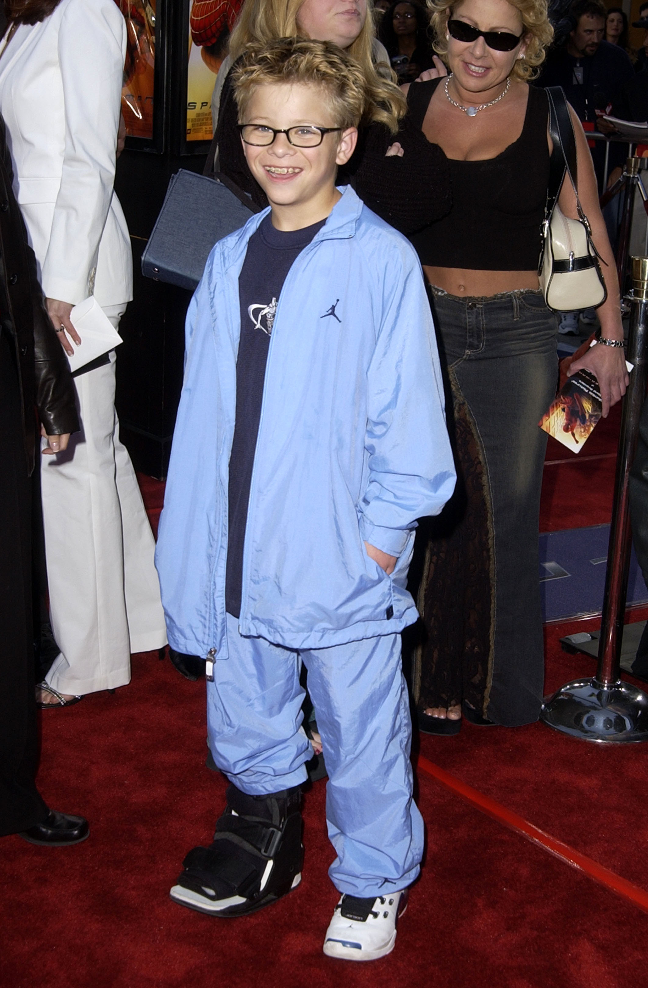 Jonathan Lipnicki durante el estreno de "Spider-Man" en Mann Village, Westwood, California, en 2002. | Fuente: Getty Images