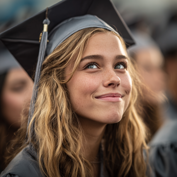 Un graduado sonriendo | Fuente: Midjourney
