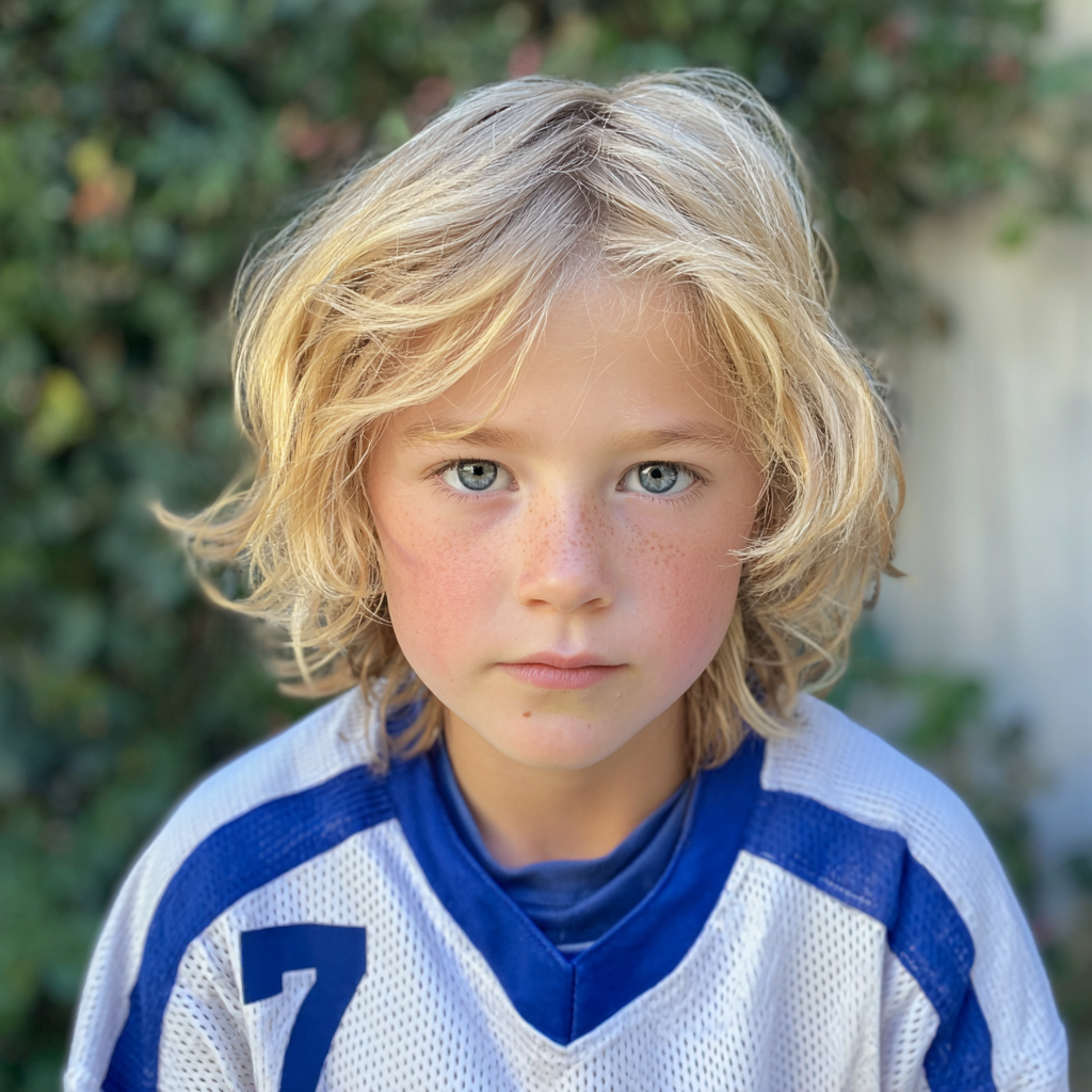Un niño con uniforme de béisbol | Fuente: Midjourney
