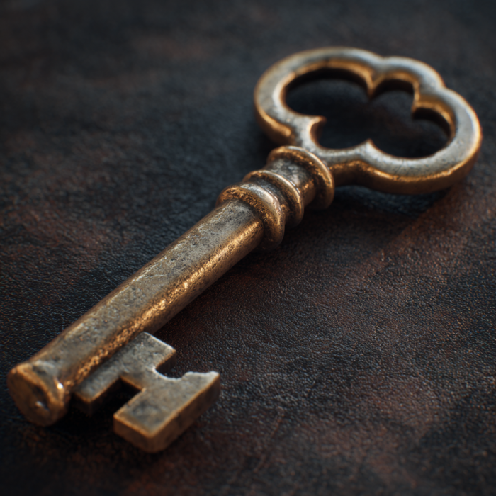 Una llave de latón antigua | Fuente: Midjourney