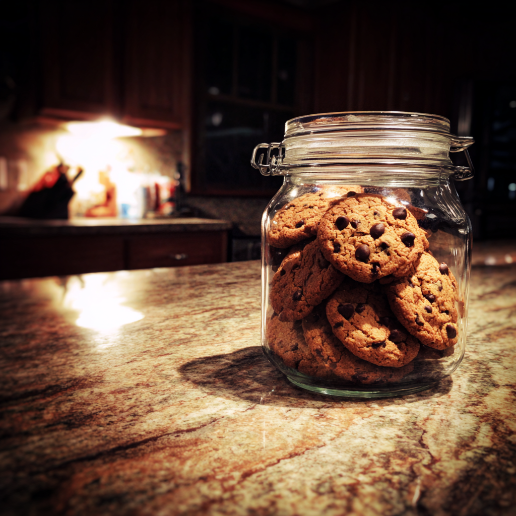 Un tarro de galletas de chocolate | Fuente: Midjourney