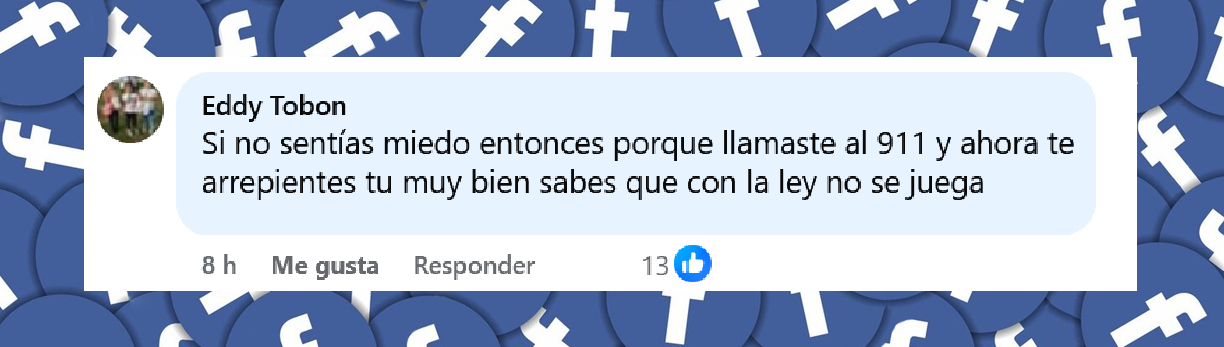 Comentario de un usuario sobre las declaraciones de Emily Estefan, la hija de Gloria Estefan, sobre el arresto de su novia, Gemeny Hernández | Fuente: Facebook/Telemundo 51
