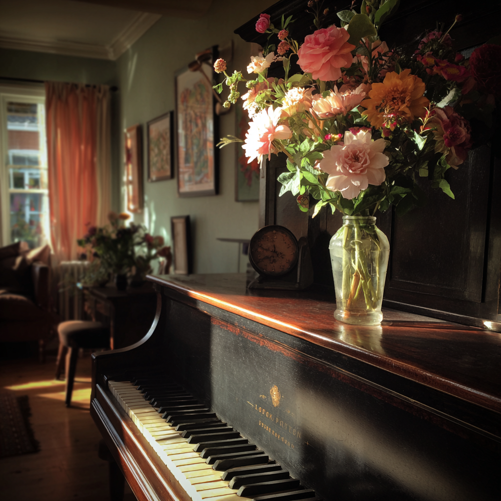 Un piano en un salón | Fuente: Midjourney
